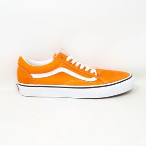 Vans Old Skool Skate Authentic Shoe Sneaker Orange Tiger White Mens Size 9 US